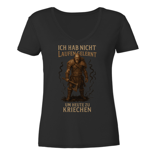 Niemals Kriechen - Damen V-Neck T-Shirt