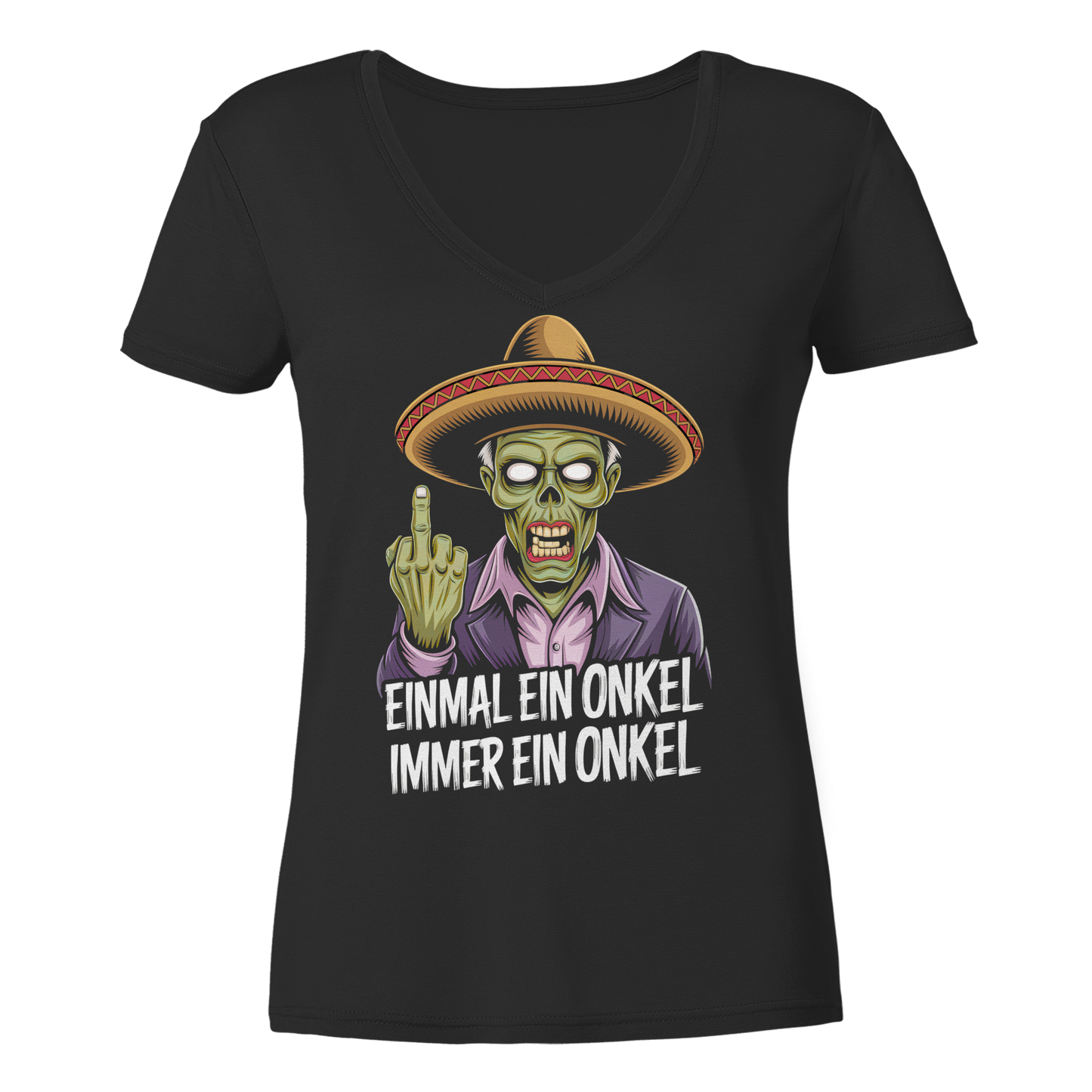 Einmal ein Onkel, immer ein Onkel - Damen V-Neck T-Shirt