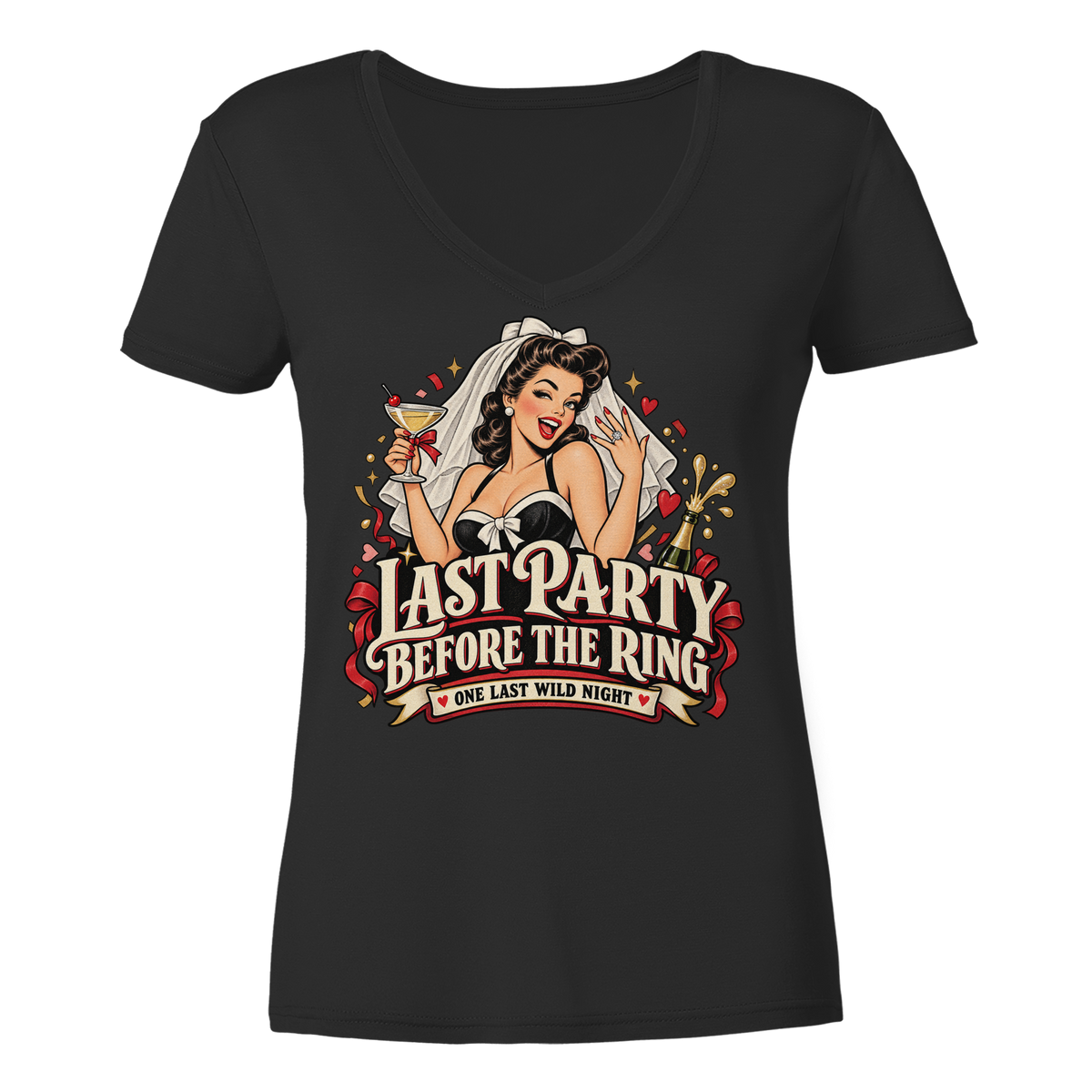 Last Party Before The Ring - Damen V-Neck T-Shirt