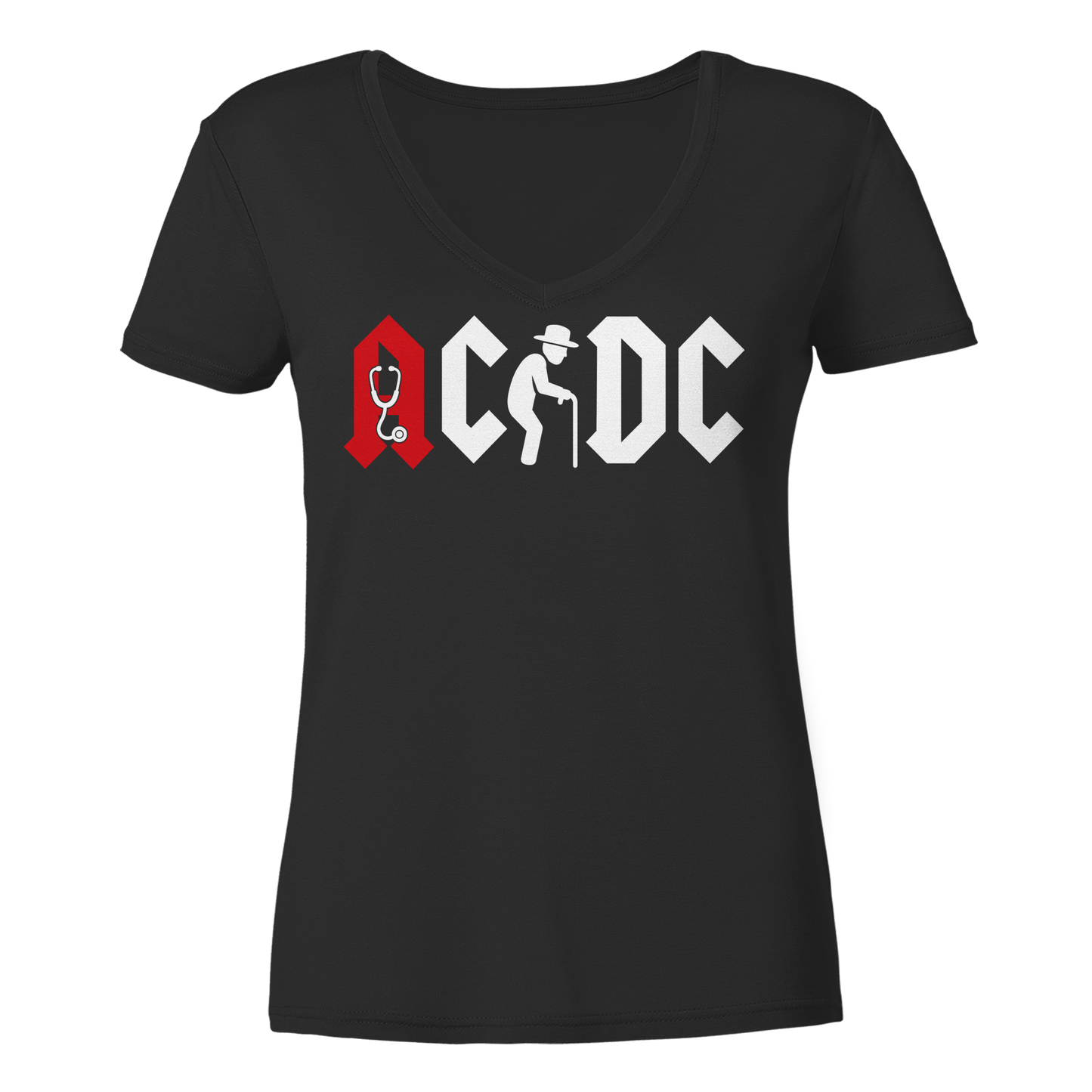 ACDC - Altrocker Logo - Ladies V-Neck Shirt
