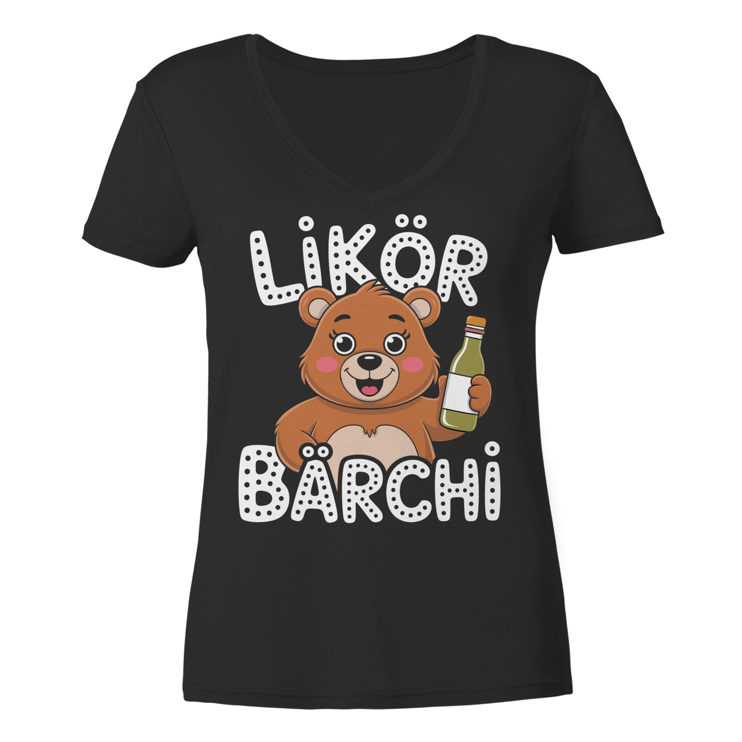 Likör Bärchi - Damen V-Neck T-Shirt