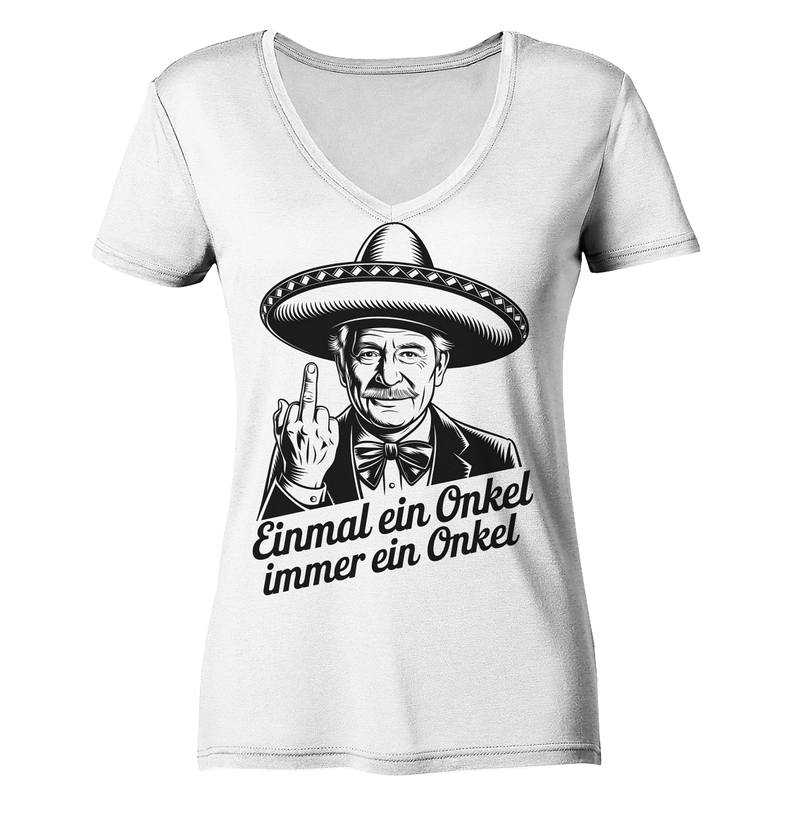 Einmal ein Onkel, immer ein Onkel - Damen V-Neck T-Shirt