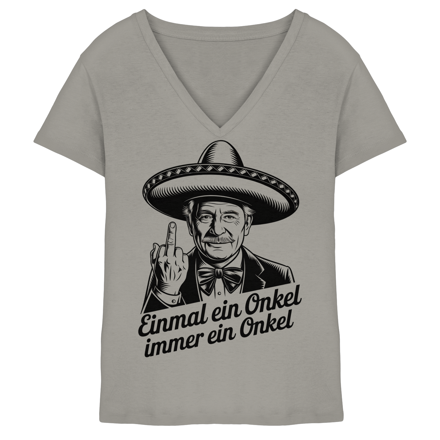 Einmal ein Onkel, immer ein Onkel - Damen V-Neck T-Shirt