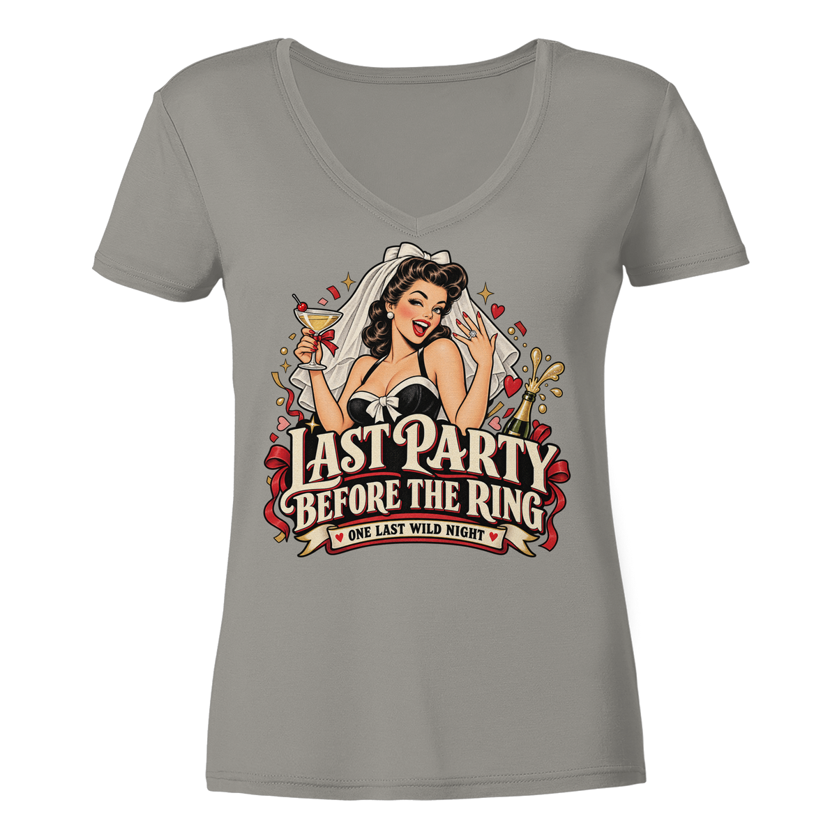 Last Party Before The Ring - Damen V-Neck T-Shirt