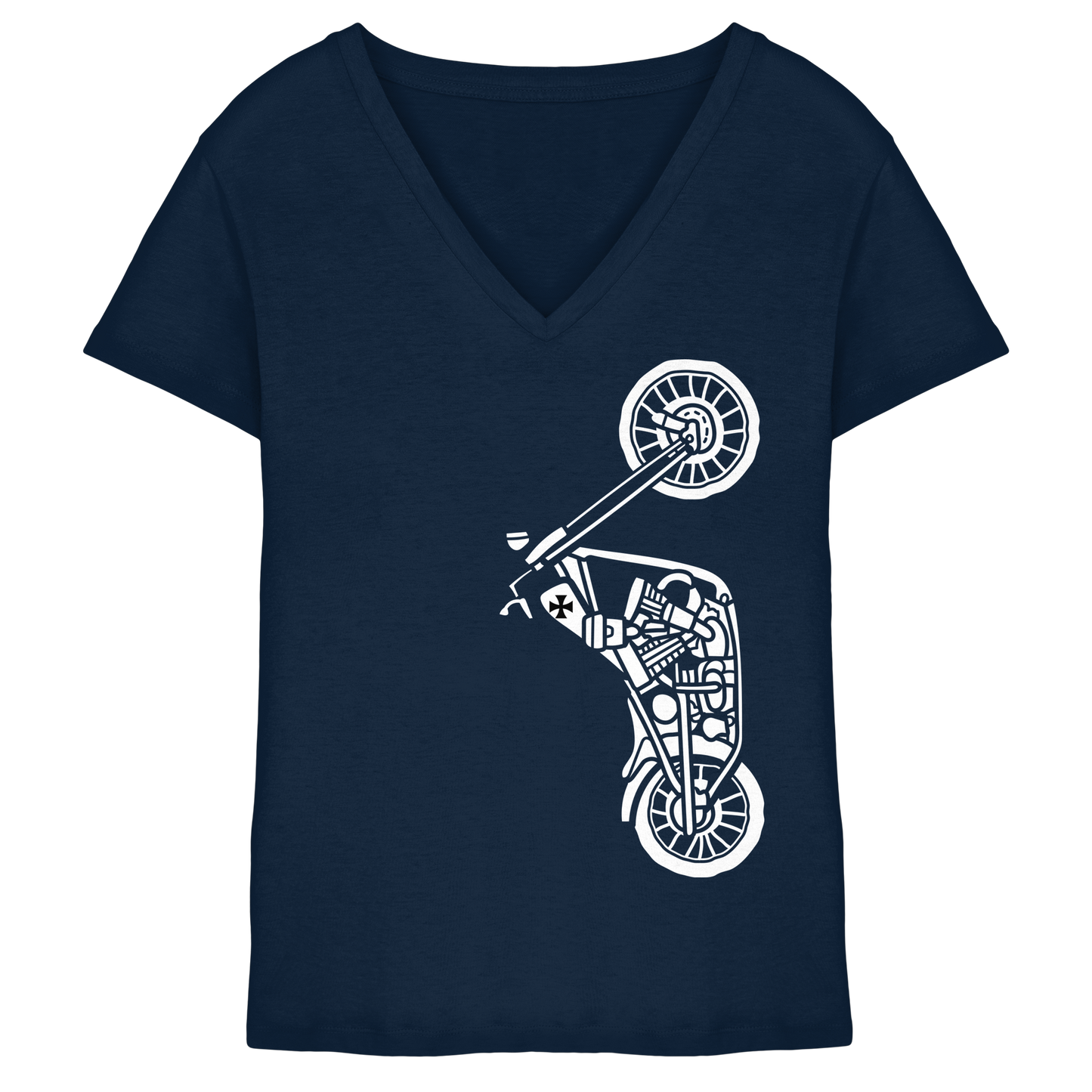 Motorrad - Chopper - Damen V-Neck T-Shirt