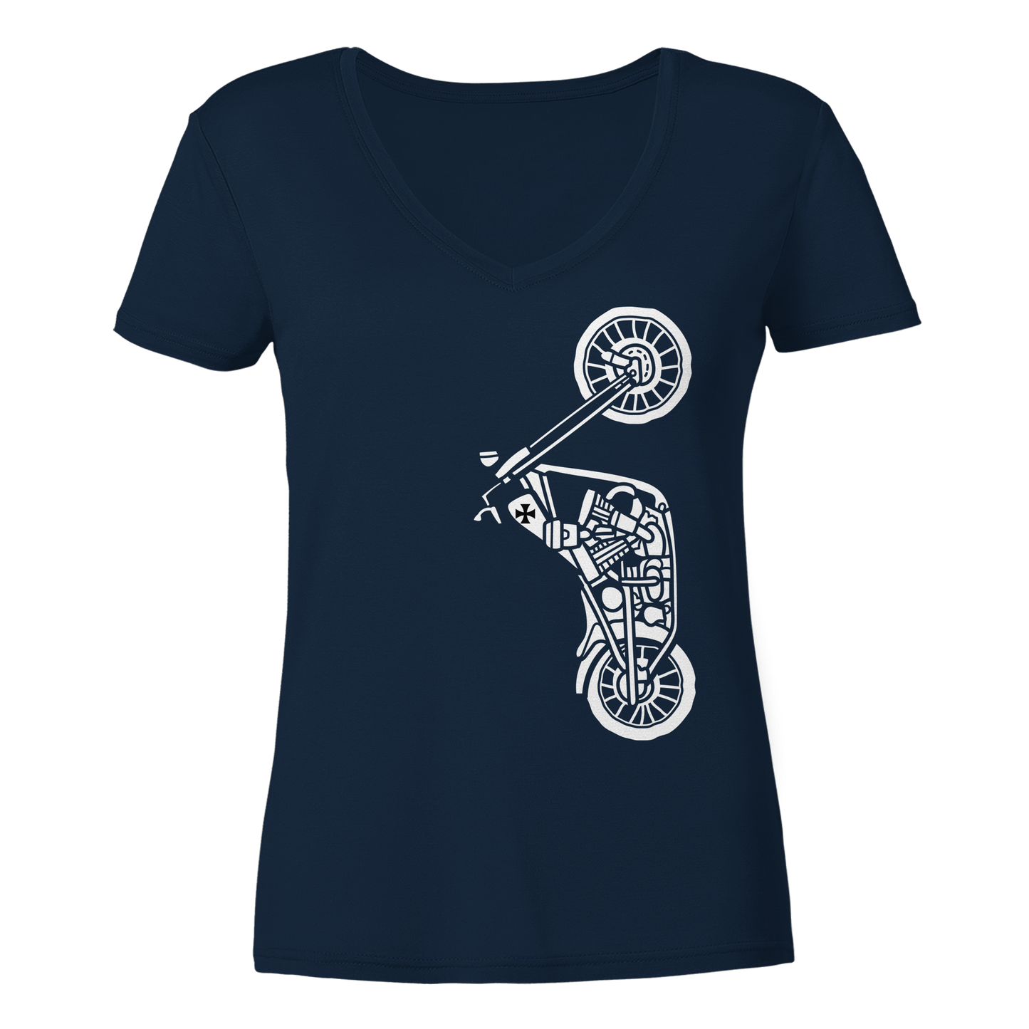 Motorrad - Chopper - Damen V-Neck T-Shirt
