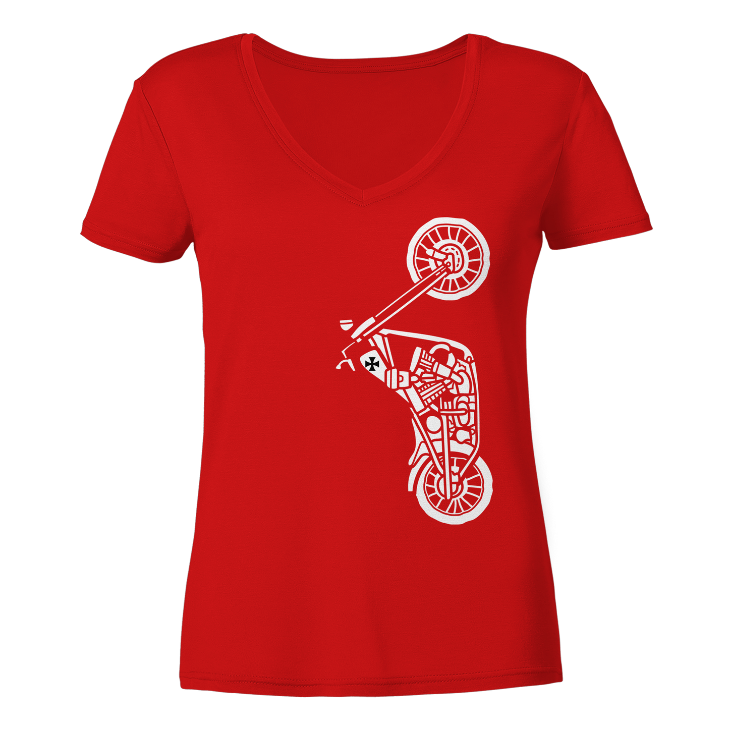 Motorrad - Chopper - Damen V-Neck T-Shirt