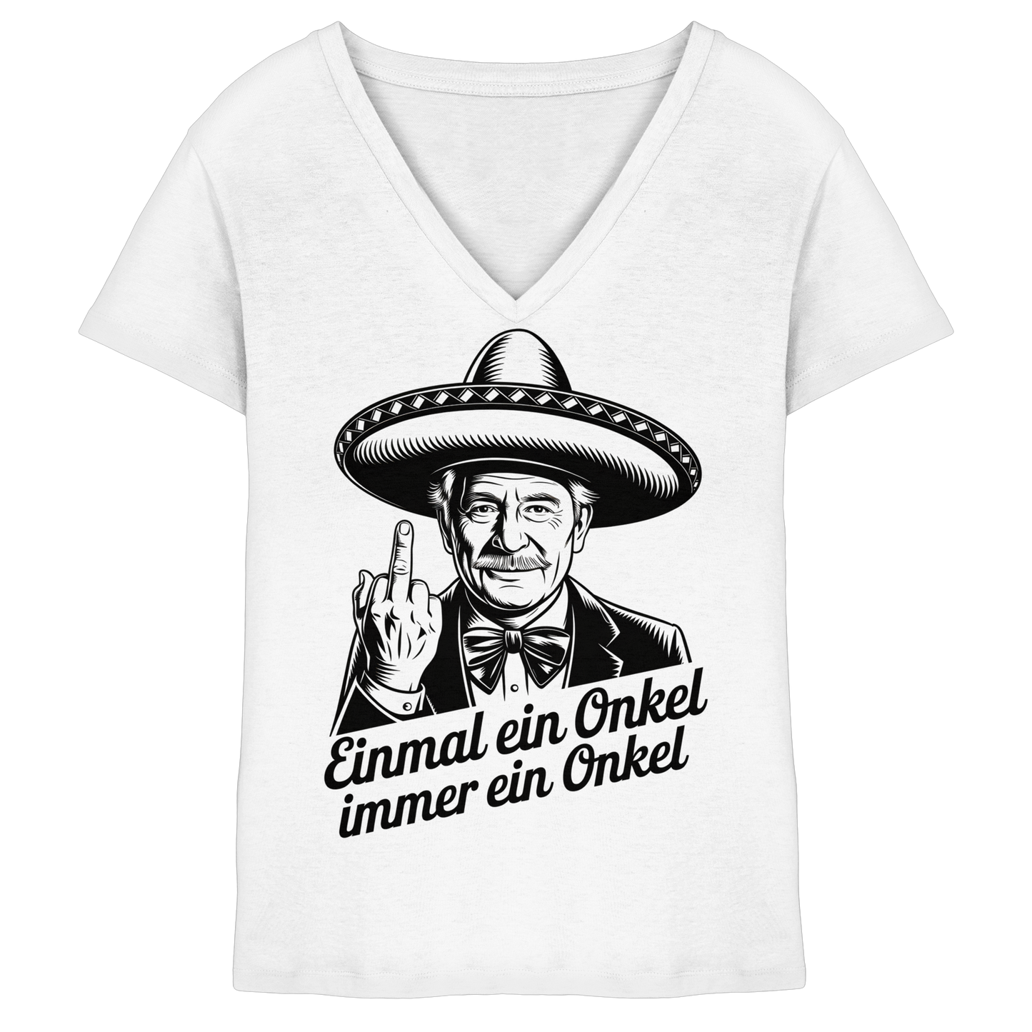 Einmal ein Onkel, immer ein Onkel - Damen V-Neck T-Shirt
