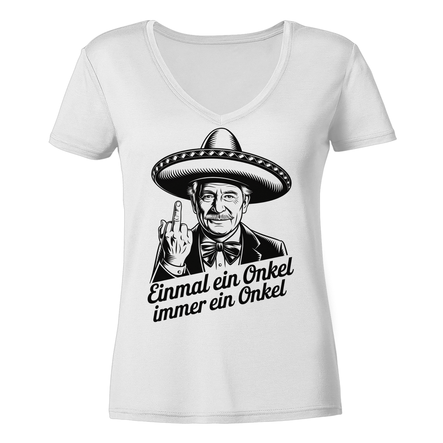 Einmal ein Onkel, immer ein Onkel - Damen V-Neck T-Shirt