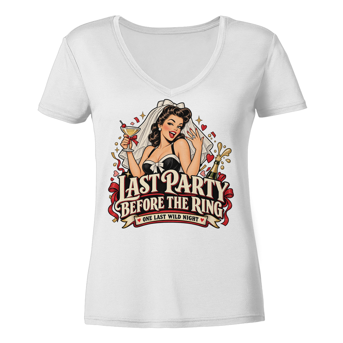 Last Party Before The Ring - Damen V-Neck T-Shirt