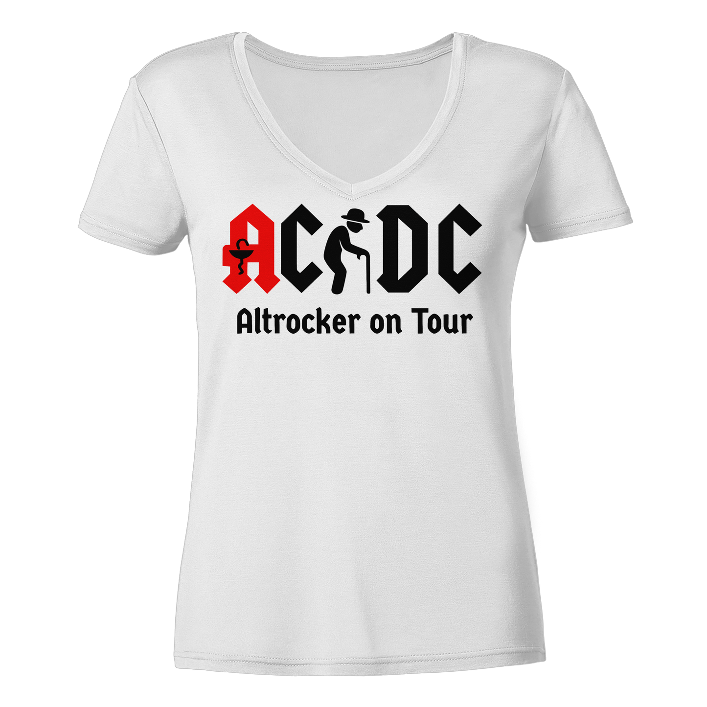 ACDC- Altrocker on Tour - Damen V-Neck T-Shirt