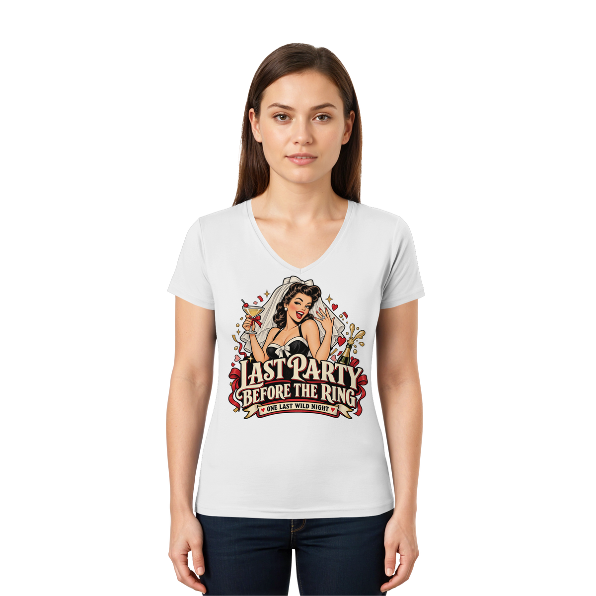 Last Party Before The Ring - Damen V-Neck T-Shirt