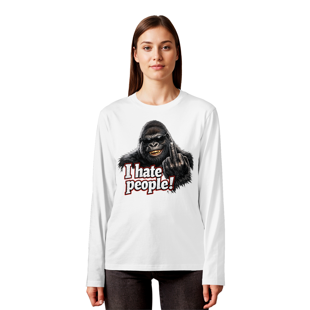 I hate people! - Longsleeve Shirt