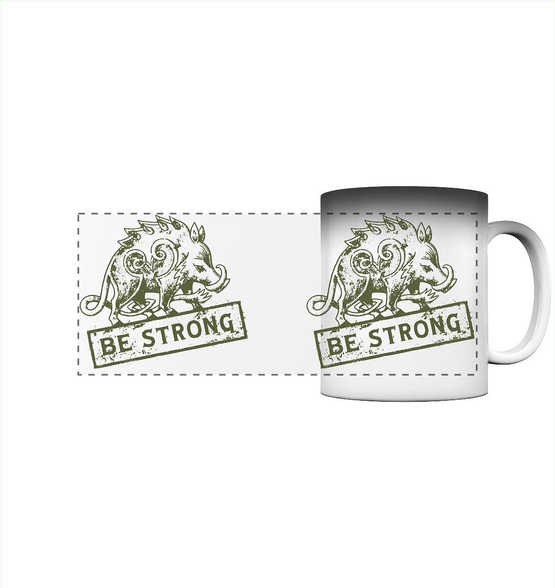 Be strong - keltisches Wildschwein - Magic Mug