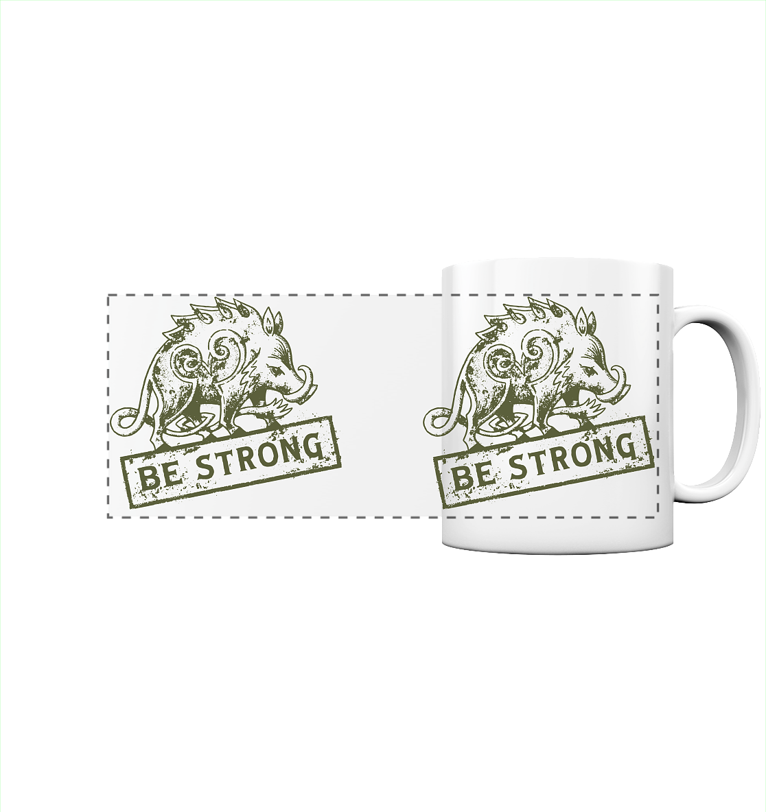 Be strong - keltisches Wildschwein - Tasse