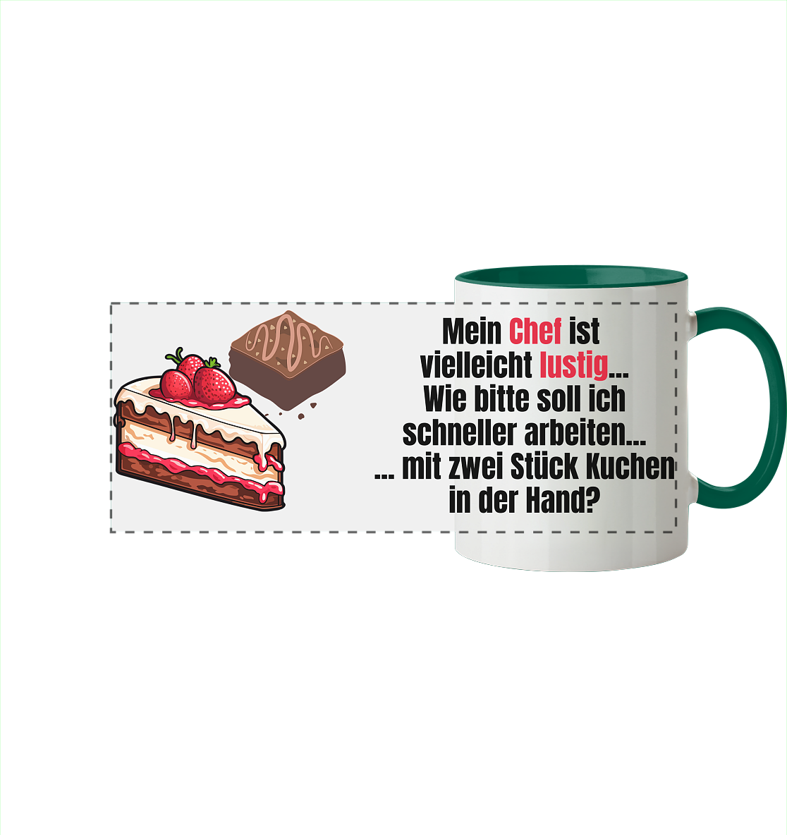 Mein Chef ist lustig - Tasse zweifarbig