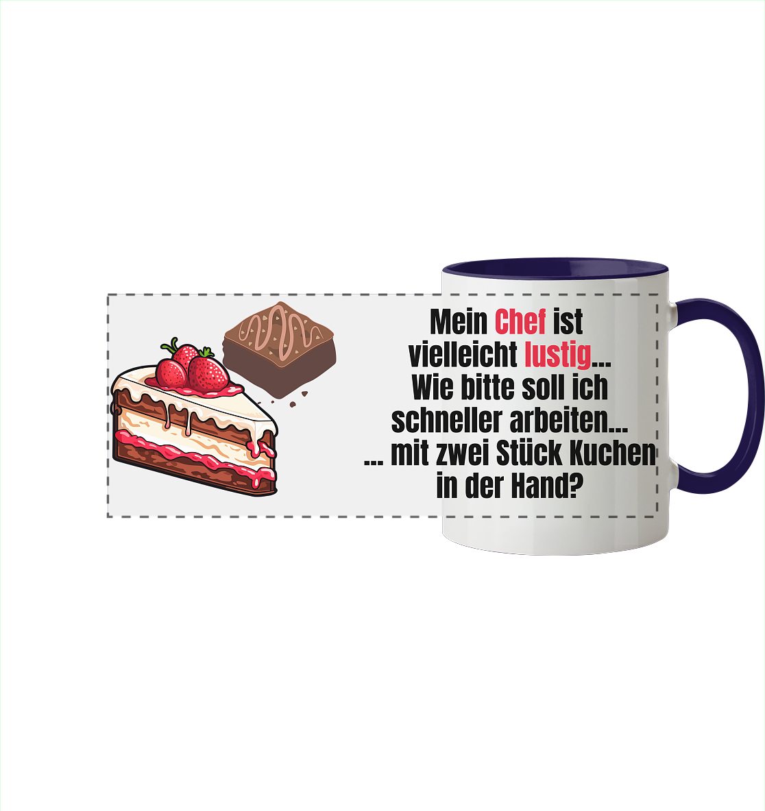 Mein Chef ist lustig - Tasse zweifarbig