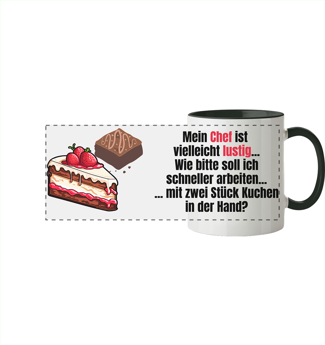 Mein Chef ist lustig - Tasse zweifarbig