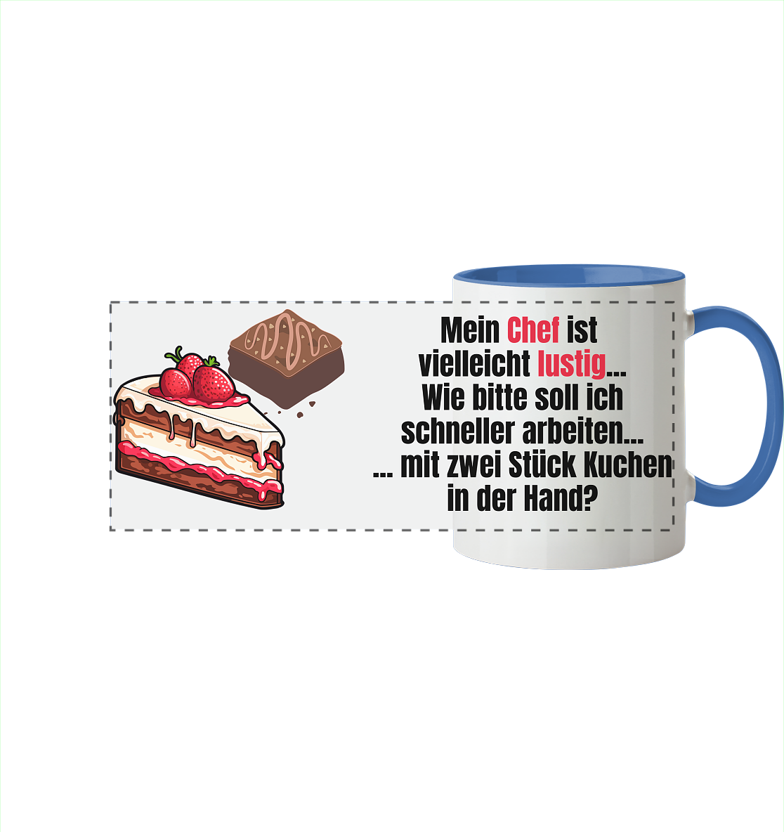 Mein Chef ist lustig - Tasse zweifarbig