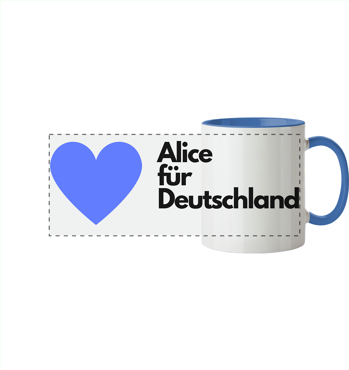 Alice für Deutschland - Tasse zweifarbig