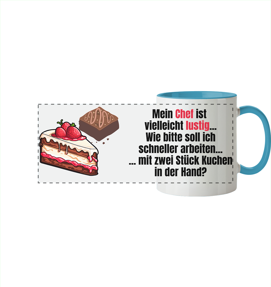 Mein Chef ist lustig - Tasse zweifarbig