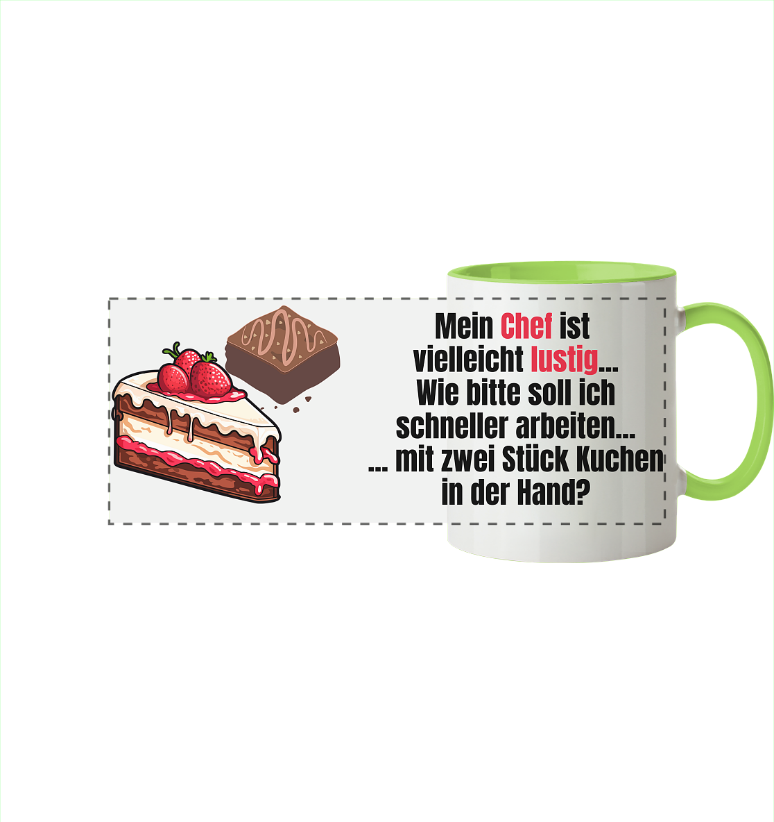 Mein Chef ist lustig - Tasse zweifarbig