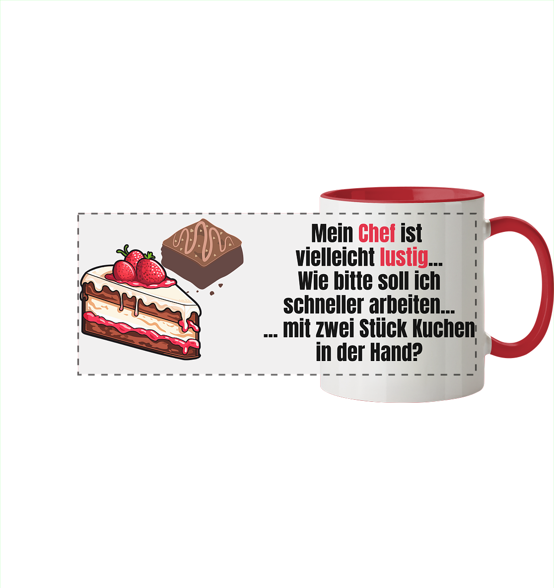 Mein Chef ist lustig - Tasse zweifarbig