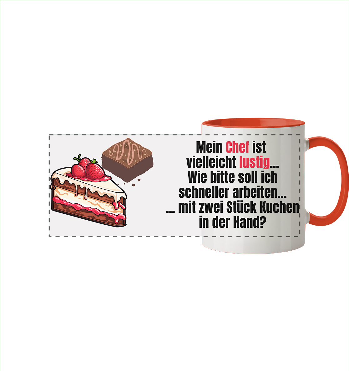 Mein Chef ist lustig - Tasse zweifarbig