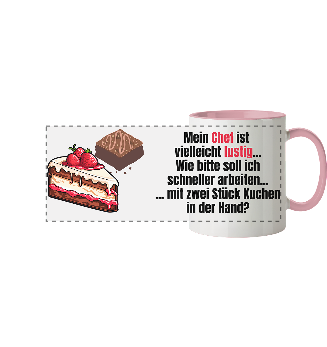 Mein Chef ist lustig - Tasse zweifarbig