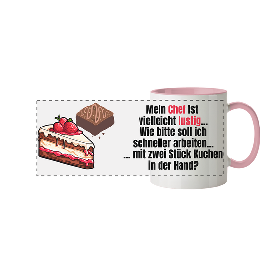 Mein Chef ist lustig - Tasse zweifarbig