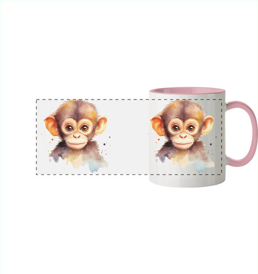 Affe - Äffchen - Tasse zweifarbig