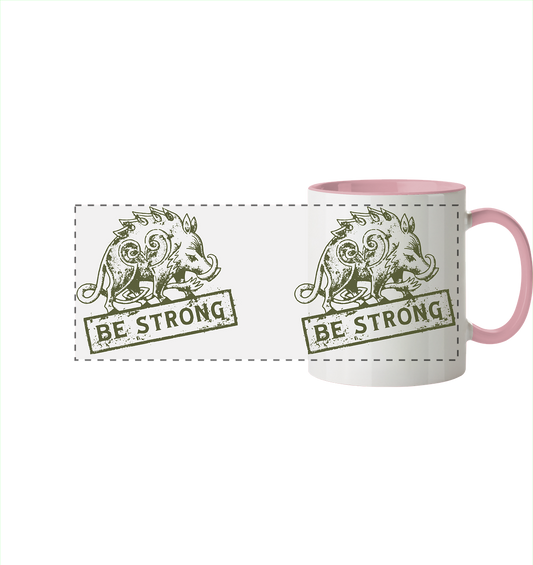 Be strong - keltisches Wildschwein - Tasse zweifarbig
