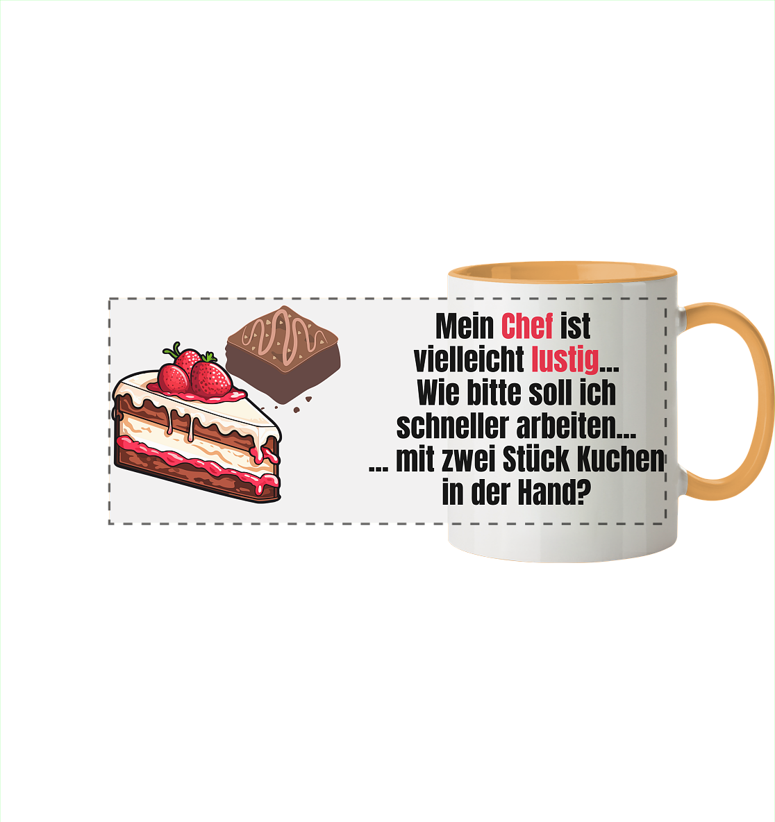 Mein Chef ist lustig - Tasse zweifarbig