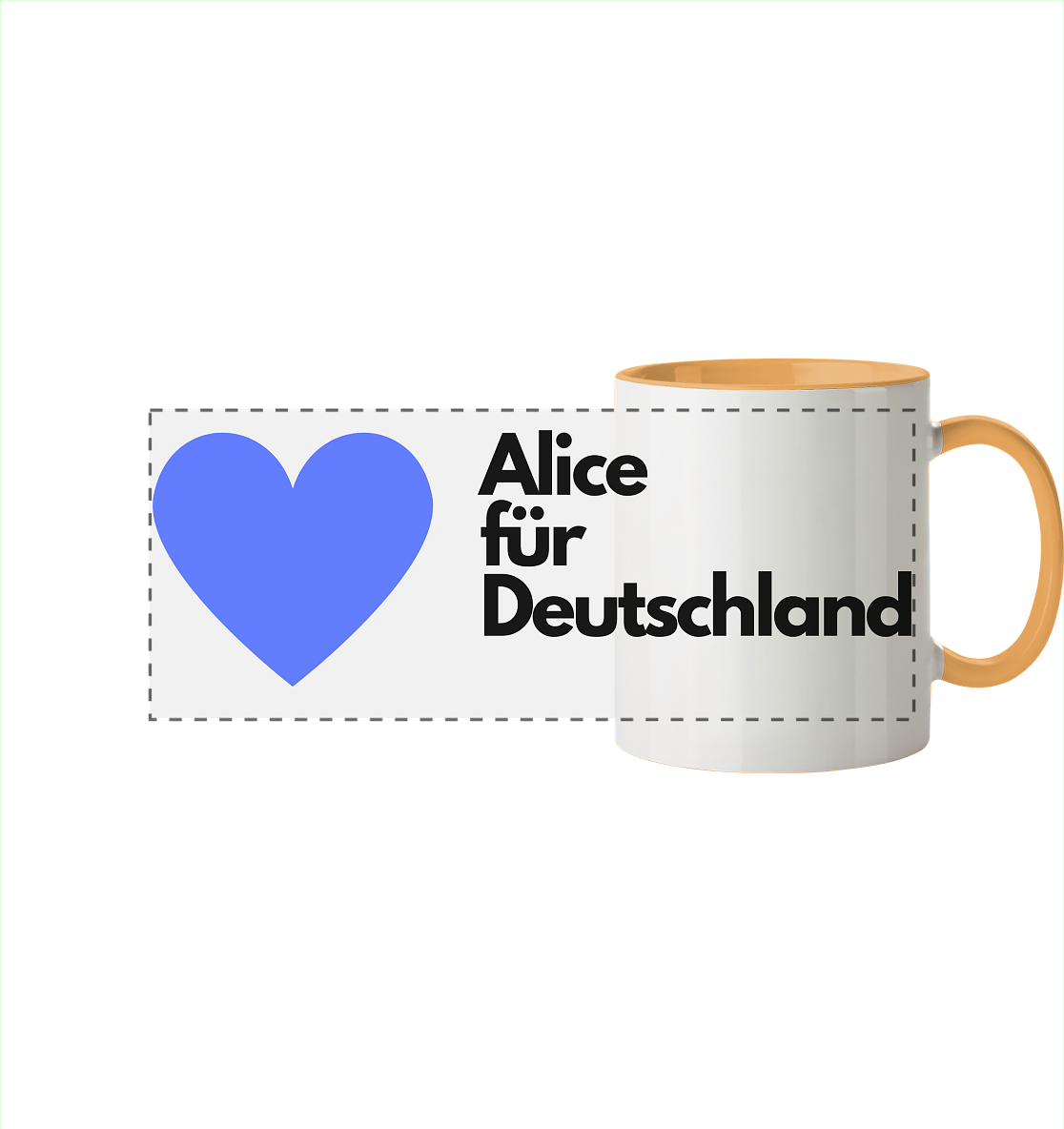 Alice für Deutschland - Tasse zweifarbig