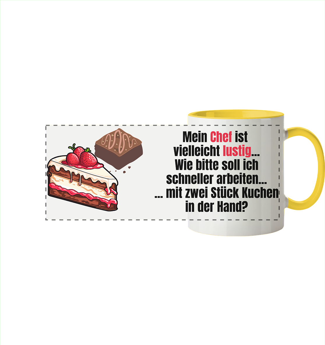 Mein Chef ist lustig - Tasse zweifarbig