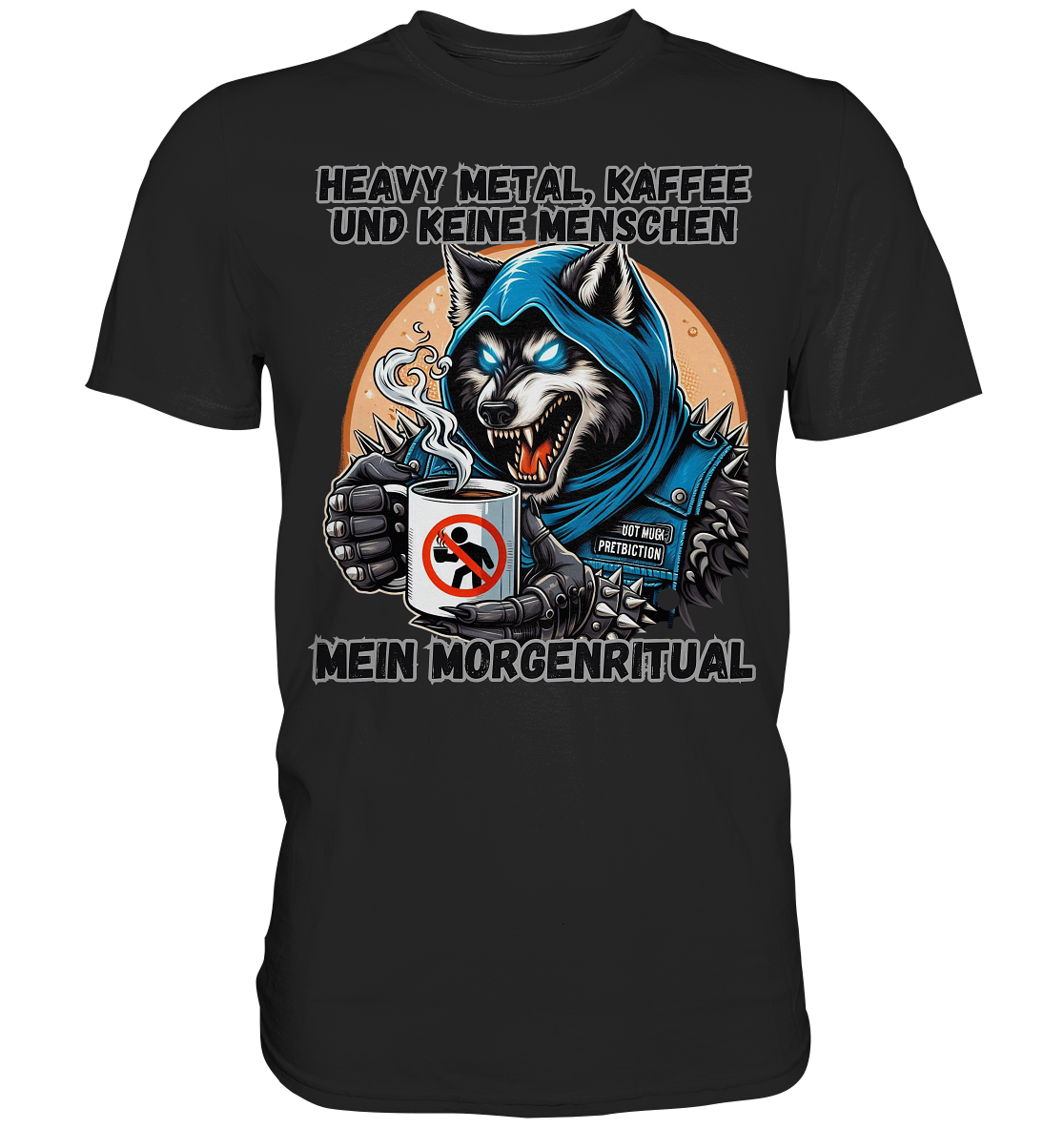 Heavy Metal, Kaffee und keine Menschen - T-Shirt