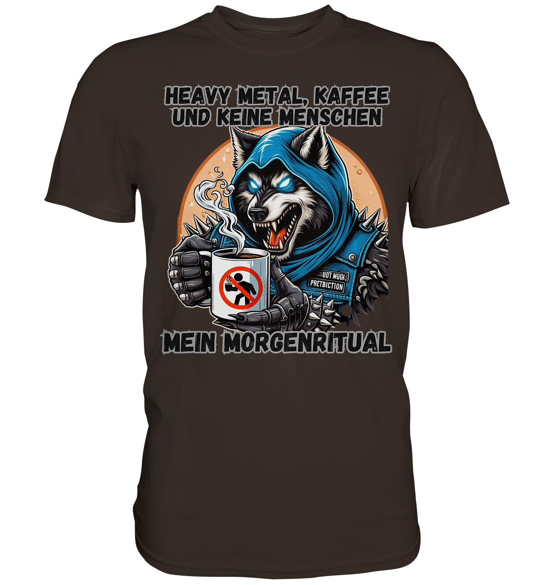 Heavy Metal, Kaffee und keine Menschen - T-Shirt