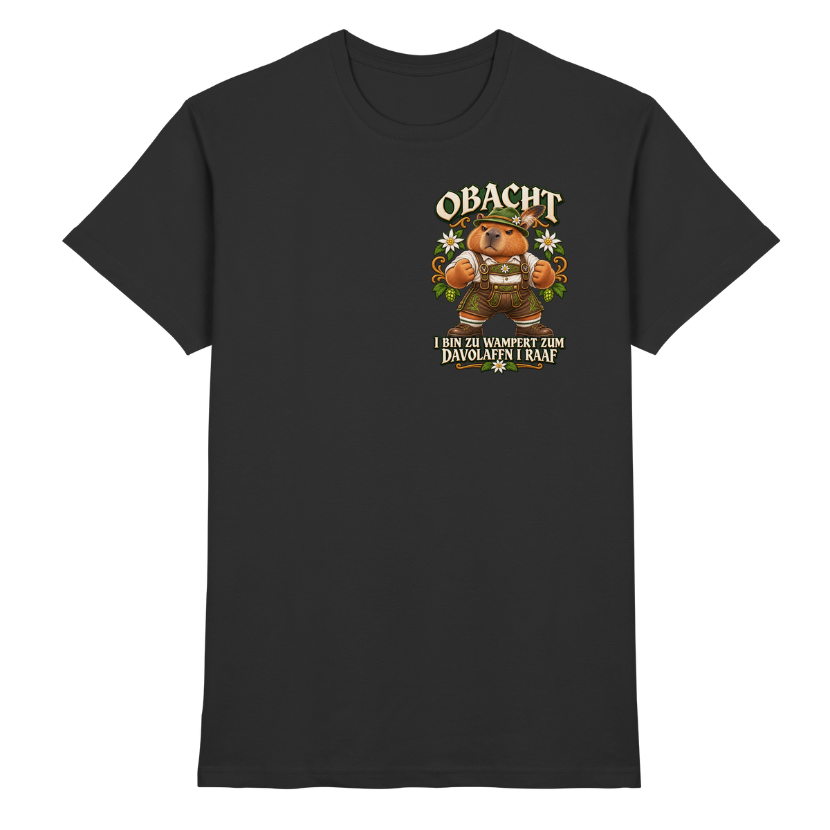 Obacht - I Raaf - Premium T-Shirt