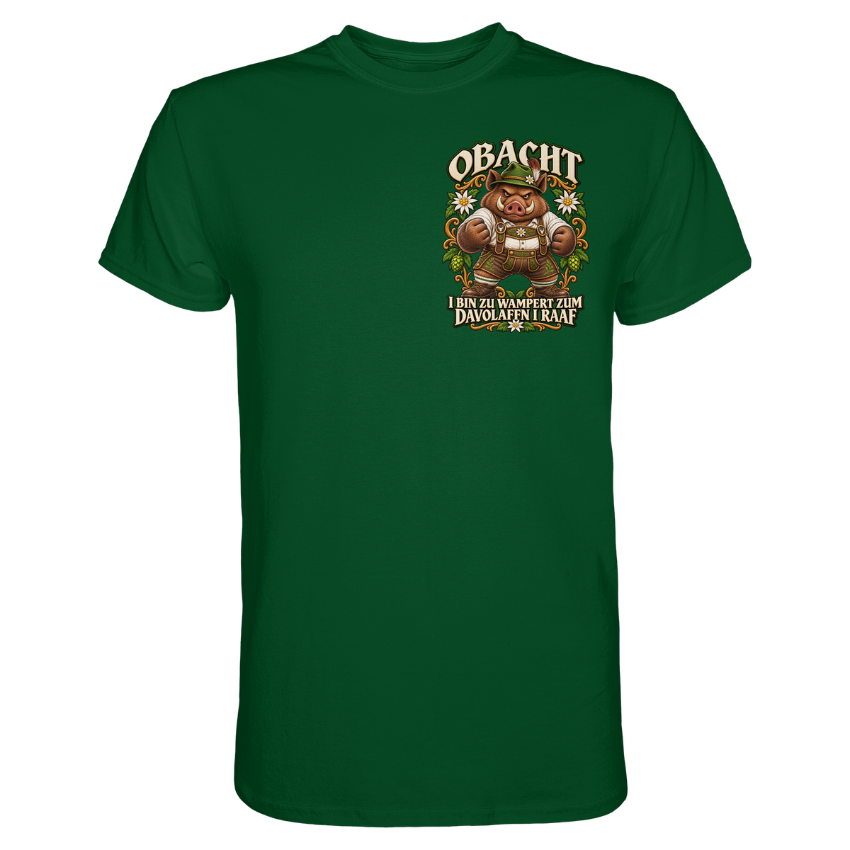 Obacht - I bin zu wampert - Premium T-Shirt