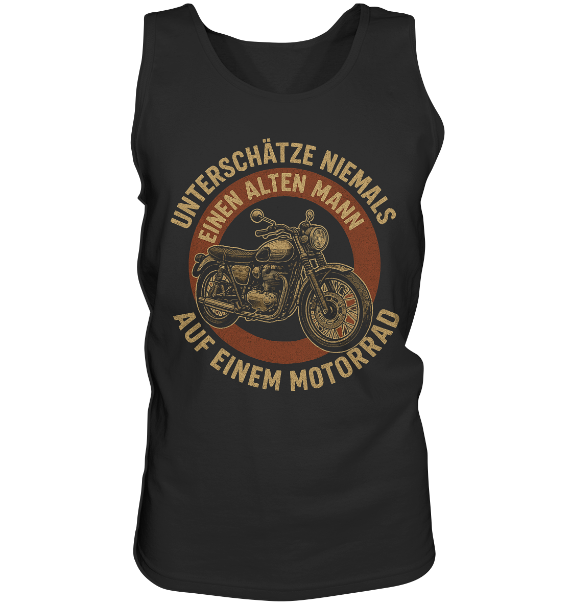Unterschätze niemals einen alten Mann auf einem Motorrad - Herren Tank-Top Shirt