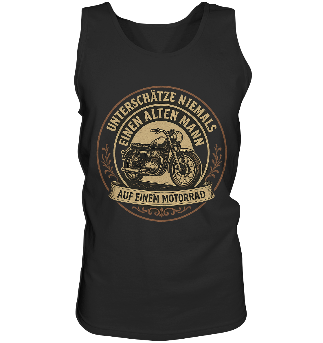 Unterschätze niemals einen alten Mann auf einem Motorrad - Herren Tank-Top Shirt