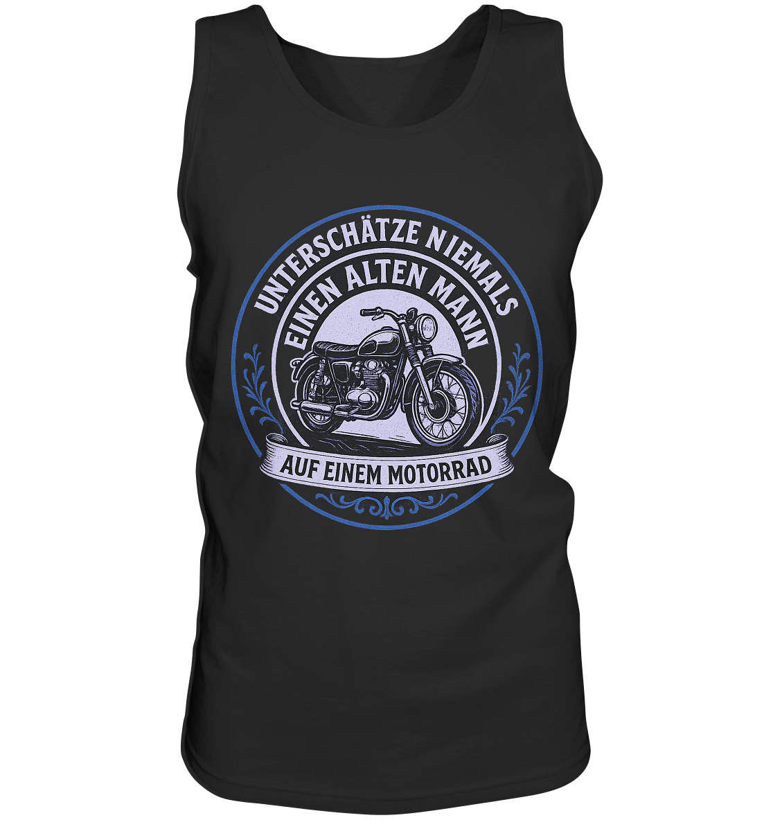 Unterschätze niemals einen alten Mann auf einem Motorrad - Herren Tank-Top Shirt