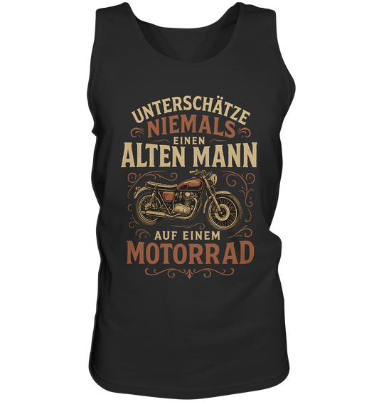 Alter Mann auf Motorrad - Herren Tank-Top Shirt