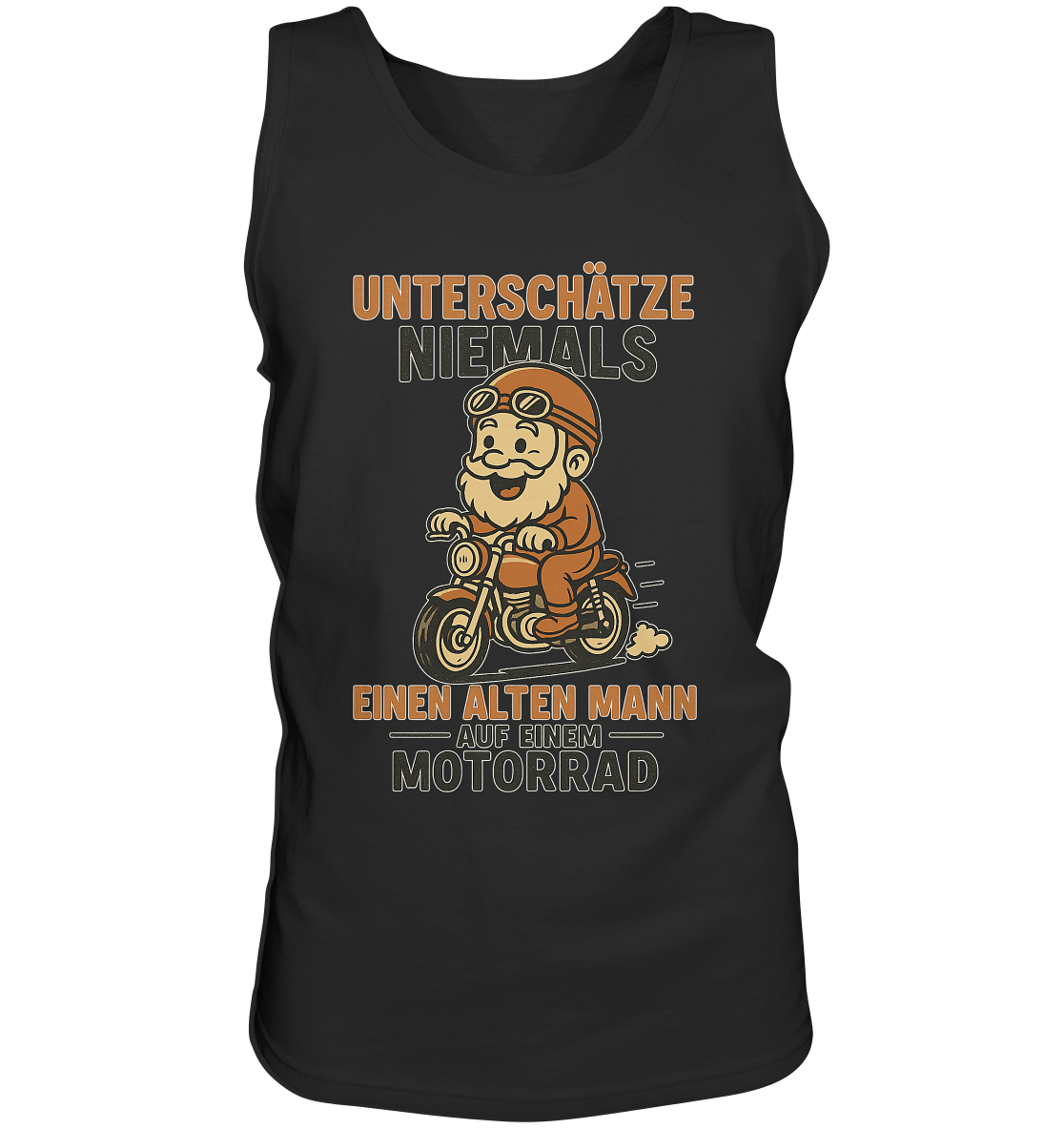 Alter Mann auf einem Motorrad - Herren Tank-Top Shirt