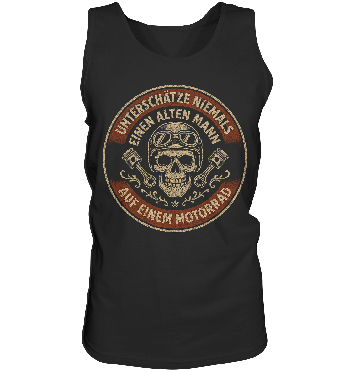 Unterschätze niemals einen alten Mann auf einem Motorrad - Herren Tank-Top Shirt