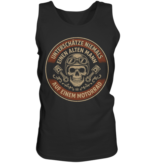 Unterschätze niemals einen alten Mann auf einem Motorrad - Herren Tank-Top Shirt