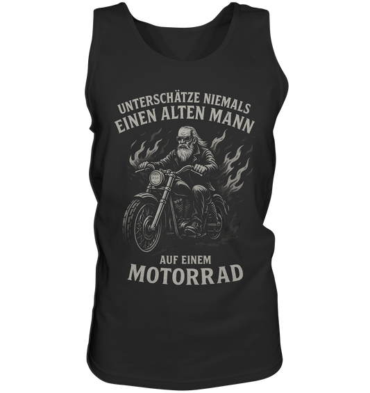 Alter Mann mit Motorrad - Herren Tank-Top Shirt