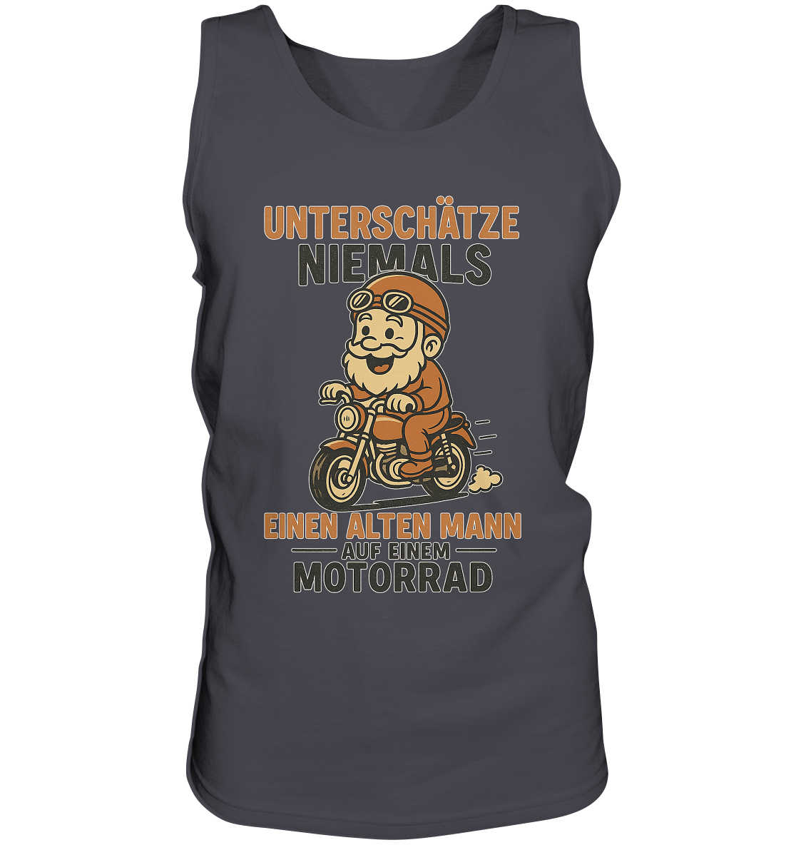 Alter Mann auf einem Motorrad - Herren Tank-Top Shirt