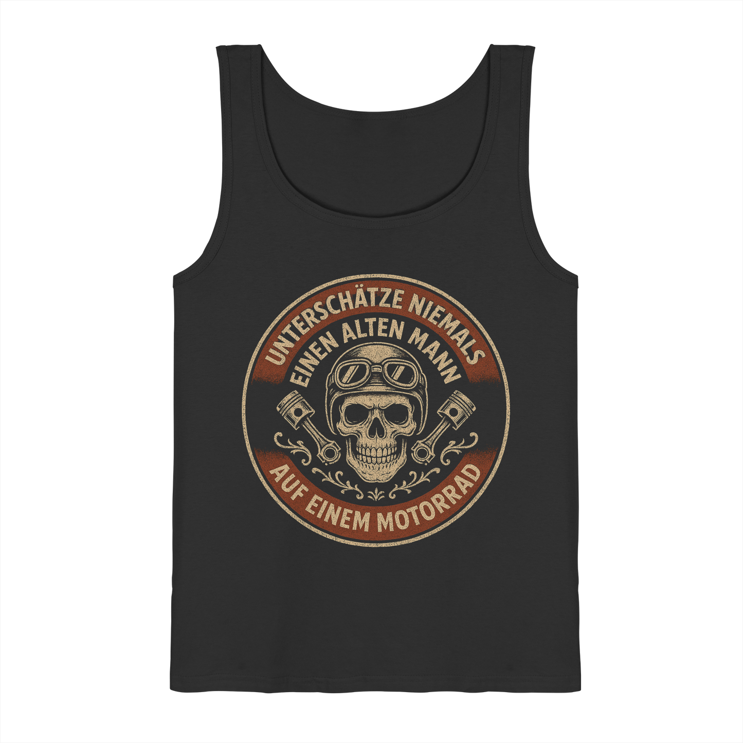 Unterschätze niemals einen alten Mann auf einem Motorrad - Herren Tank-Top Shirt