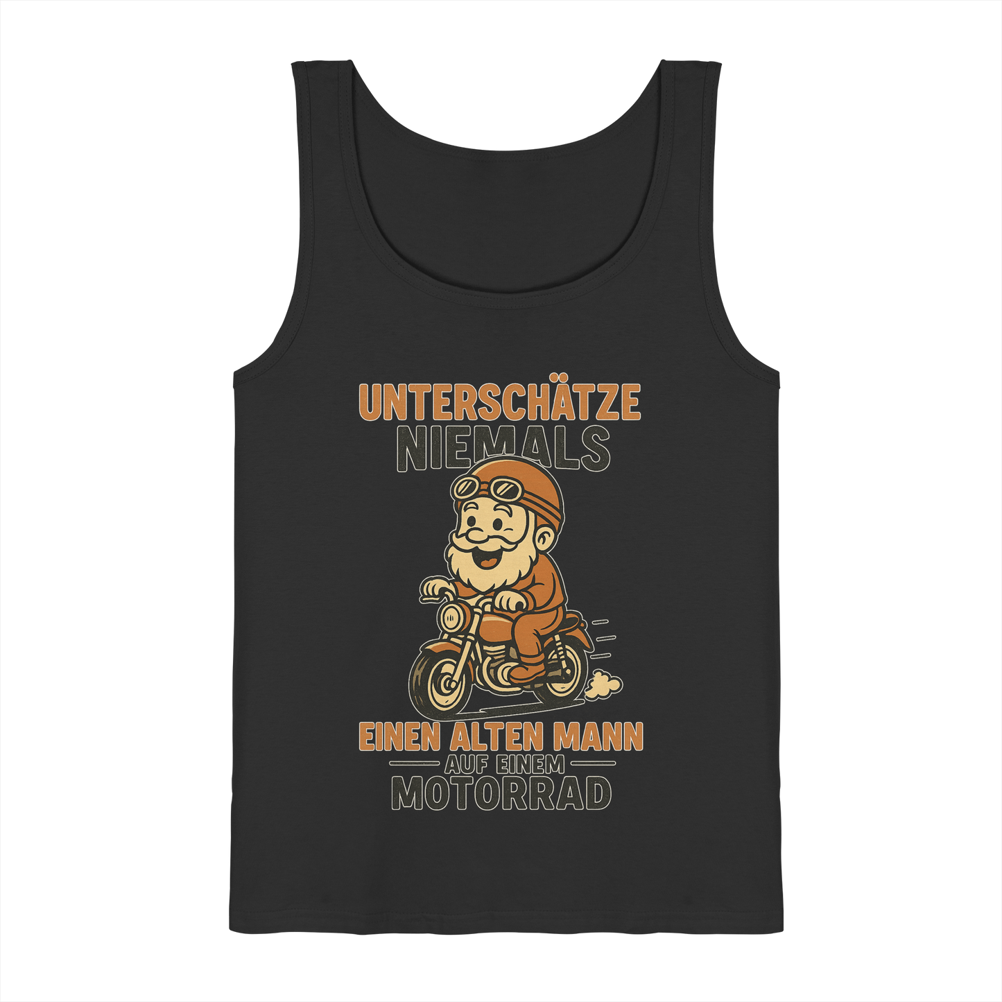 Alter Mann auf einem Motorrad - Herren Tank-Top Shirt